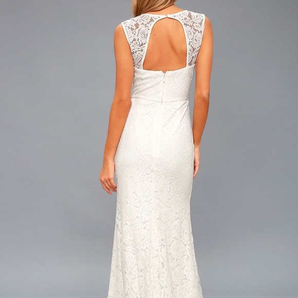 Lulus Rosetta White Lace Wedding Dress - Picture 6 of 9